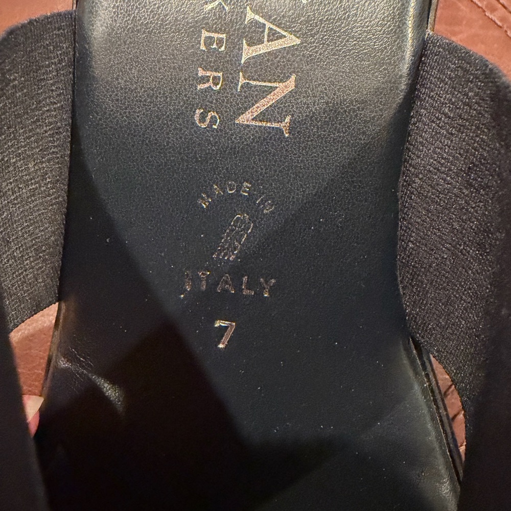 Italian Shoemakers Navy Patent Slide Sandals - Picture 4 of 4